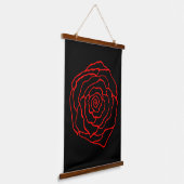 Rote Rose Wall Art Tapestry Wandteppich Mit Holzrahmen (Gewinkelt)