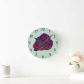 rote Rose Wall Clock Runde Wanduhr (Zuhause)