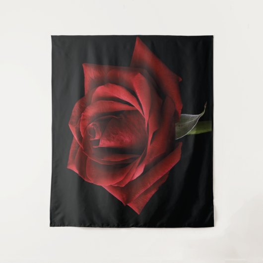 Rote Rose Wandteppich (Vorderseite)