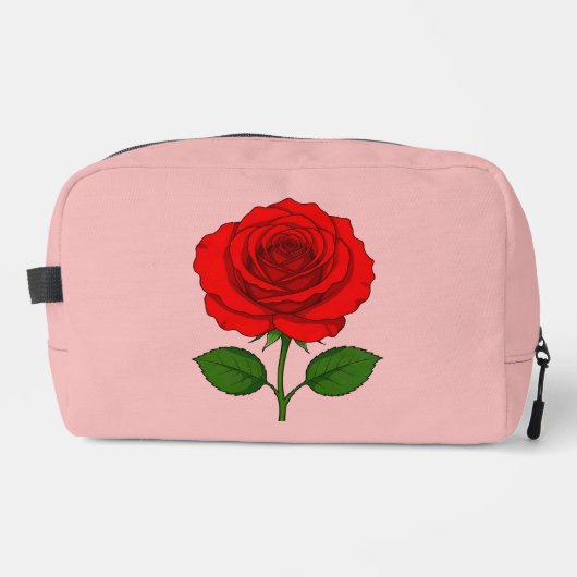 Rote Rose Waschbeutel (Vorderseite)