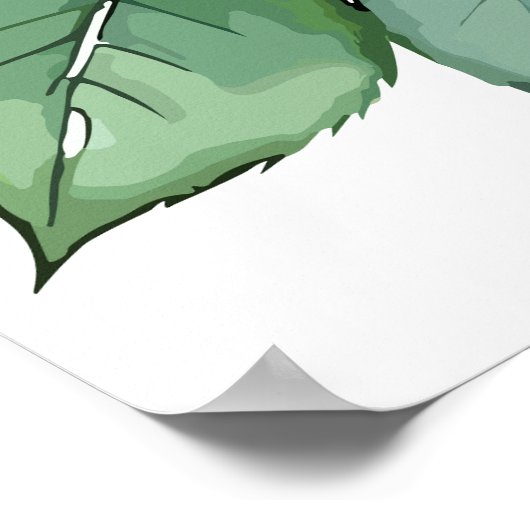 Rote Rose Wasserfarbe Moderne Kunst Poster (Ecke)