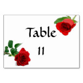 Rote Rose (Wasserfarbe) - Tablecard Tischnummer (Vorderseite)