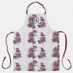 Rote Rose Wasserfarben Frauen Erste Schürze