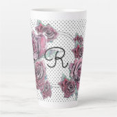 Rote Rose Wasserfarbpunkt Frauen Erste Latte-Tasse Milchtasse (Vorderseite)