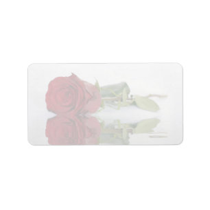 Rote Rose Wasserzeichen Elegant DIY Druckhochzeit Adressaufkleber