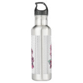 Rote Rose Watercolor Womans Polka Dotter Wasser Fl Edelstahlflasche (Rückseite)