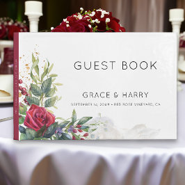 Rote Rose Wedding Guest Book Gästebuch