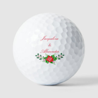 Rote Rose Wedding Themenparty Golf Balls bevorzuge Golfball