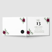 Rote Rose Wedding Tischnummer Gästebuch (Voll)