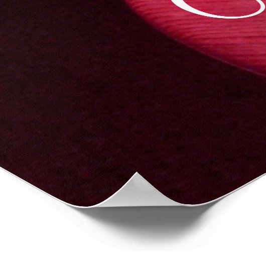 Rote Rose Wedding Valentine Poster - Anpassbar (Ecke)