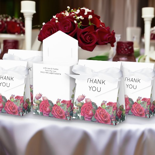 Rote Rose Wedding Vielen Dank Geschenkschachtel