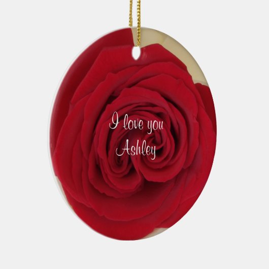 Rote Rose Wedding Vorschlag Idee Ornament (Rechts)