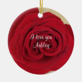Rote Rose Wedding Vorschlag Idee Ornament (Vorne)
