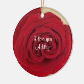 Rote Rose Wedding Vorschlag Idee Ornament (Links)