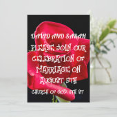 ROTE ROSE WEDING CUSTOM Einladungen (Stehend Vorderseite)