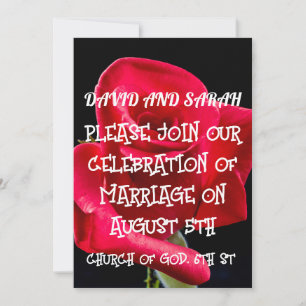 ROTE ROSE WEDING CUSTOM Einladungen