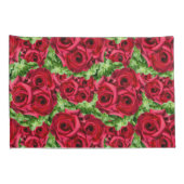 Rote Rose Weg Blume Garland Kissenbezug (Rückseite-Rechts)