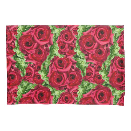 Rote Rose Weg Blume Garland Kissenbezug (Vorderseite-Links)