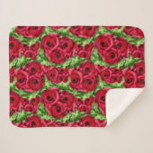 Rote Rose Weg Blume Garland Sherpadecke (Vorderseite (Horizontal))