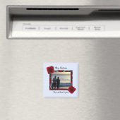 Rote Rose Weihnachts Foto Magnet (In Situ (Geschirrspüler))