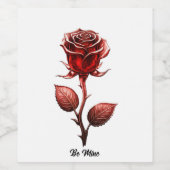 Rote Rose Weinetikett (Einzelnes Label)