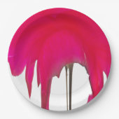 Rote Rose Weißer Himmel Abendessen Teller (Vorderseite)