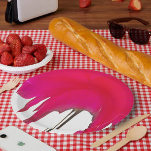 Rote Rose Weißer Himmel Papier-Tischplatten für da Pappteller