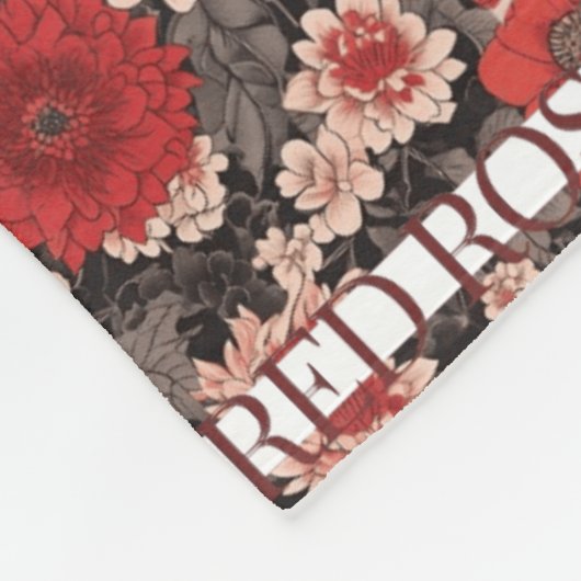 Rote Rose White Rose Fleecedecke (Ecke)