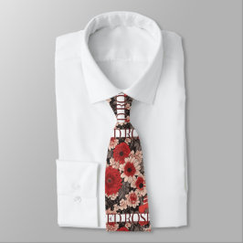 Rote Rose White Rose Krawatte