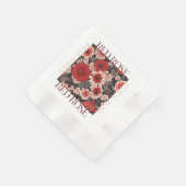 Rote Rose White Rose Serviette (Ecke)