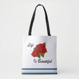 Rote Rose White Tasche