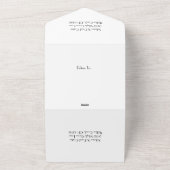 Rote Rose White Wedding All In One Einladung (Außenbereich)