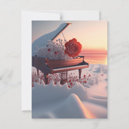Rote Rose Winter Grand Piano (Vorderseite)