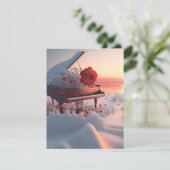 Rote Rose Winter Grand Piano (Stehend Vorderseite)