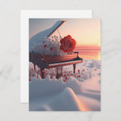 Rote Rose Winter Grand Piano (Vorne/Hinten)