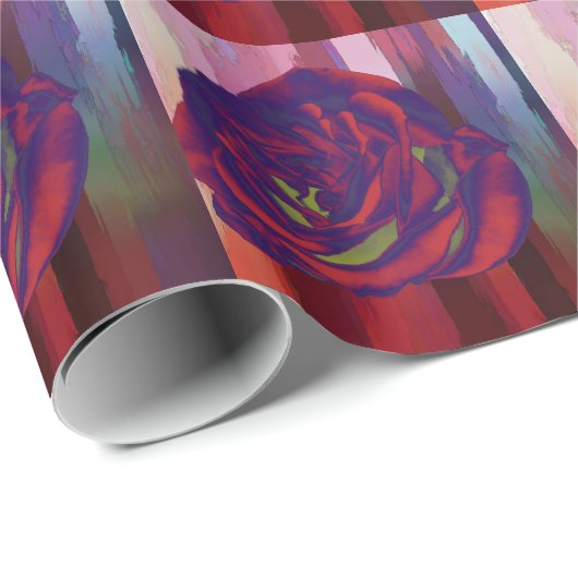 Rote Rose Wrapping Paper Geschenkpapier (Rolleneckpunkt)