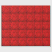 Rote Rose Wrapping Paper Geschenkpapier (Flach)