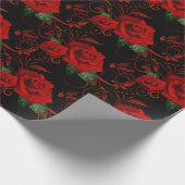 Rote Rose Wrapping Paper Geschenkpapier (Ecke)
