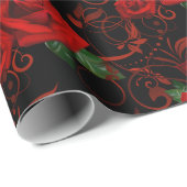 Rote Rose Wrapping Paper Geschenkpapier (Rolleneckpunkt)