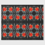 Rote Rose Wrapping Paper Geschenkpapier (Flach)