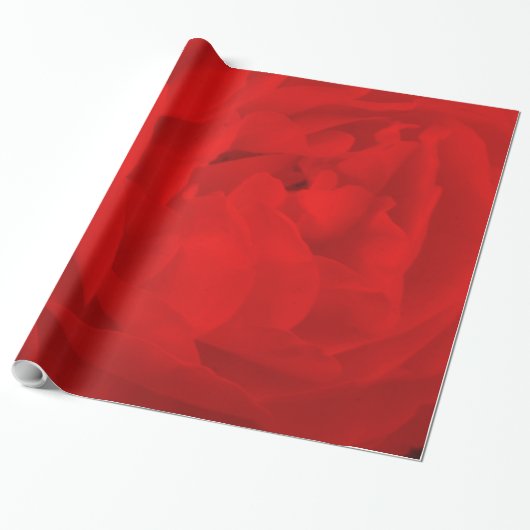 Rote Rose Wrapping Paper Geschenkpapier (Ungerollt)