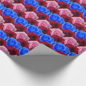Rote Rose Wrapping Paper Romantische Rose Geschenkpapier (Ecke)