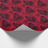 Rote Rose Wrapping Paper Romantische Rose Geschenkpapier (Ecke)