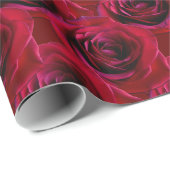 Rote Rose Wrapping Paper Romantische Rose Geschenkpapier (Rolleneckpunkt)