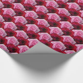 Rote Rose Wrapping Paper Romantische Rose Geschenkpapier (Ecke)