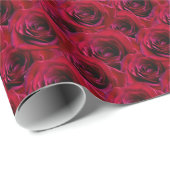 Rote Rose Wrapping Paper Romantische Rose Geschenkpapier (Rolleneckpunkt)
