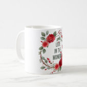 Rote Rose Wreath Kaffeetasse (Vorderseite Links)