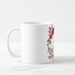 Rote Rose Wreath Kaffeetasse