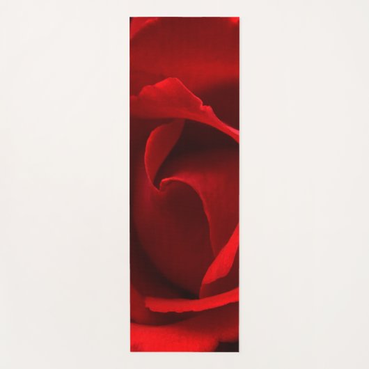 Rote Rose Yogamatte (Vorderseite)