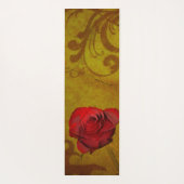 Rote Rose Yogamatte (Rückseite)